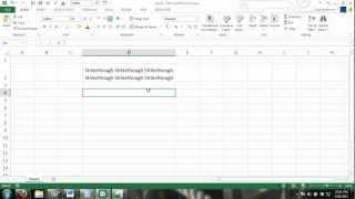 Excel 2013 Tutorial: How to Use Strikethrough Font Effect to Draw a Line Through a Word