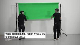 Vinyl Background/Floor 2.75 x 6m Chroma Key Green | Video Backgrounds | Manfrotto
