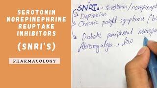 SNRIs - Serotonin Norepinephrine Reuptake Inhibitors - Antidepressants - PHARMACOLOGY.