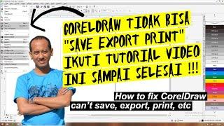 Error Tutorial Coreldraw X7 can't save export print etc