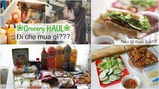 Cuối Tuần Đi Chợ NHẬT  GROCERY HAUL  Thức ăn cho cả tuần   Làm bánh mì gà nướng | mattalehang