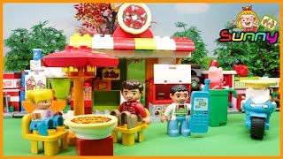 장난감TV 레고 듀플로 피자가게 블럭 놀이 장난감 애니메이션 동영상 Doll Lego Duplo Animation