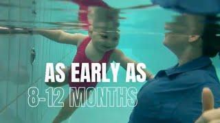 Baby Swimming Underwater Down Turn Around