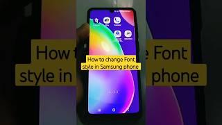 How to change Font style in Samsung phone #shorts #samsung #fontstyles