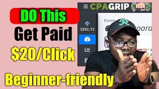 Make $20/Click With CPA Marketing Self Click TRICK: How To Make Money Online IN 2025