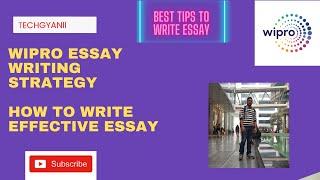 Wipro Essay Writing tips| How to write an effective Essay  #wipro