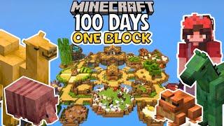 I survived 100 days on ONE BLOCK [Animal Edition] 