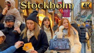 Sweden: Christmas Walk in Stockholm 4K