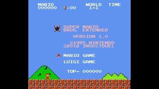 SMB Hack Longplay - Super Mario Bros. Extended