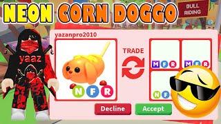 I TRADED *NEW* NEON CORN DOGGO  IN THE NEW SUMMER UPDATE! ROBLOX