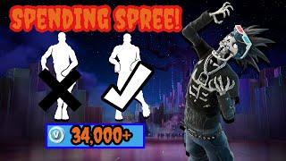 Spending 34,000+ V-Bucks in FORTNITE!!!!! (Spending Spree #11)