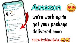 we're working to get your package delivered soon amazon