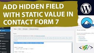 How to Add Hidden Field With Static Value in Contact Form 7 WordPress