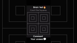 Count the squares #brain test #youtubeshorts #shorts #learn #comment #onlyforgenius