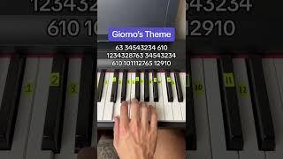 Giorno's Theme Easy Piano Tutorial #piano #jojo #tutorial