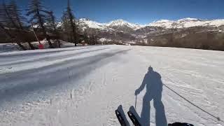 2023 POV skiing from 2400m to 1400m (Puy Saint Vincent) in 4K ️