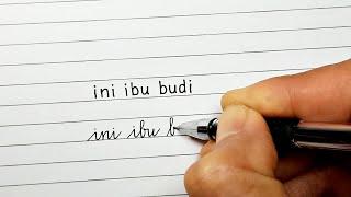 Print and Cursive Handwriting Practice with "ini budi" | Writing in Print and Indonesian Cursive