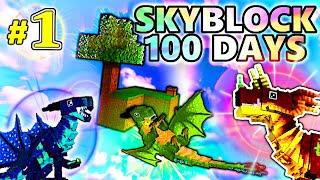 Minecraft 100 Days as DRAGONS in SKYBLOCK! - Episode 1