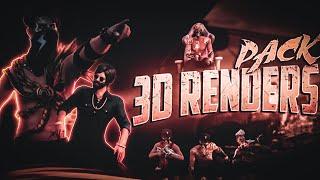 Free Fire 3d Renders Pack || Most Rare Free Fire Render Pack Direct Link