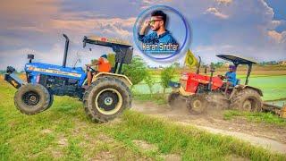 SWARAJ 855 GOT STUCK RESCUED WITH NEW HOLLAND 3630