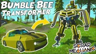 BUMBLEBEE TRANSFORMER! - Scrap Mechanic Creations! - Episode 108