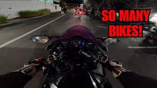 NINJA H2 SHOWS UP AT BIKE MEET!