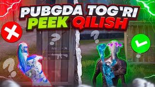 PUBGDA TO’GRI PEEK QILISH // QANDAY QILIB TO’GRI NAKLON QILSA BO’LADI? // PEEK QILISH SIRLARI / SHAX