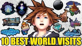 The TOP 10 BEST WORLD VISITS in the Kingdom Hearts Series!