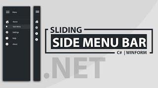 How to Create a Modern Sliding Sidebar | C# Winform