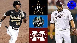#4 Vanderbilt vs #7 Mississippi State | College World Series Finals Game 2 | 2021 College Baseball