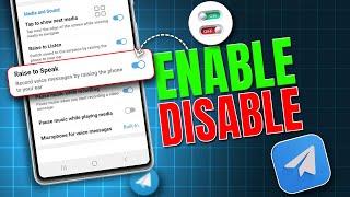 How to Enable/Disable Raise to Speak Feature on Telegram | Telegram Raise to Speak Feature