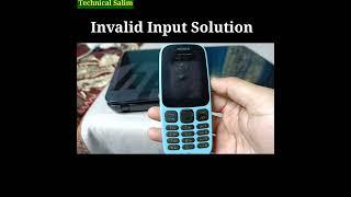 Invalid Input Solution