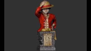 Luffy 3D One Piece Zbrush painted Bust model