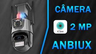 Câmera IP Com 2 Sensores de 2MP ANBIUX - iCSee, ONVIF, P10Q