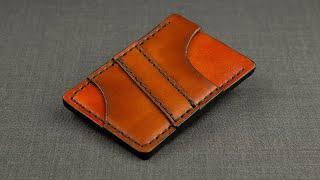 Картхолдер из кожи своими руками + выкройка / Leather cardholder handmade + free pattern