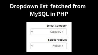 Create a Dropdown List that Options Fetched from a MySQL database in PHP