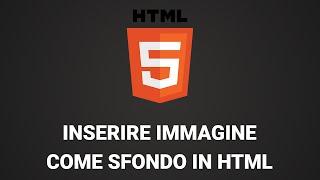 Come mettere immagine sfondo in HTML