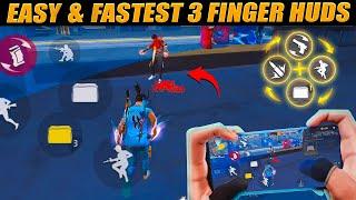 Best 3 Finger Custom Hud | 3 Finger Custom Hud Free Fire |3 Finger Super Movement Custom Hud