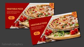 How to make Social Media Food Post Design in Adobe illustrator | Food Post | Restaurant | Pizza Post
