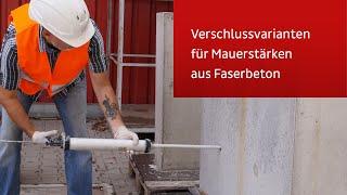 Varianten zur Schließung von Spannstellen mit Faserbeton Konen, Mörtel und Faserbeton Stöpseln