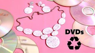 How to make a necklace with DVDs  Opal effect