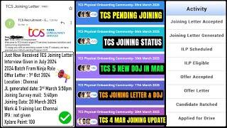 TCS Pending Students Joining Letter | TCS Joining Current Status | TCS 5 DOJ 3, 6, 10, 17, 20 Mar'25