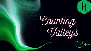 Counting Valleys  HackerRank Solution in c++