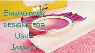 Free mention Embroidery by Usha Janome wonder Stitch || Embroidery || Usha janome Wonder Stitch Demo