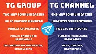 Telegram Group vs. Telegram Channel — Here's the DIFFERENCE!