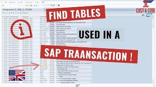 Find Tables used in a SAP Transaction (T-Code) [english]