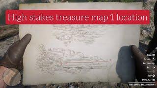 The location of high stakes treasure map 1 | Red Dead Redemption2