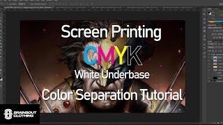 Color Separation (CMYK with White Underbase) | Photoshop Tutorial | Screen Printing