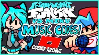 ALL Friday Night Funkin Hatsune Miku Mod Music IDs/Codes for ROBLOX!