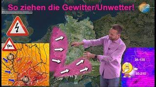 UNWETTERGEFAHR – vorerst das letzte Mal. Aktuelle Gewitter-, Wind-  & Wettervorhersage 23.-29.05.